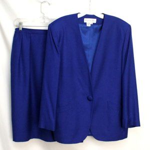 COPY - Christian Dior Size 14 100% Rayon 1 Button Skirt Suit - Great!